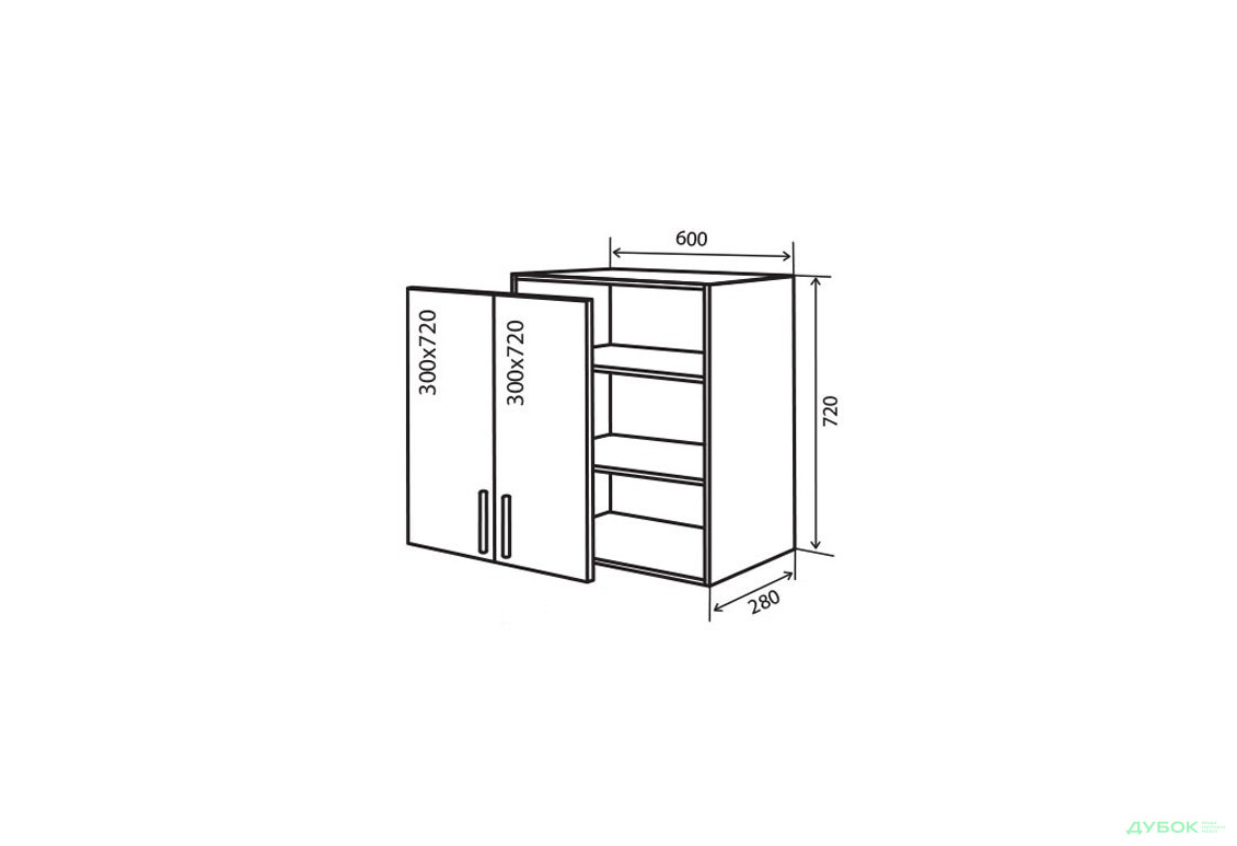 В6 Тумба 2Д 60 Флет VIP-master - Зображення 1 Зображення 1 - В6 Тумба 2Д 60 Флет VIP-master