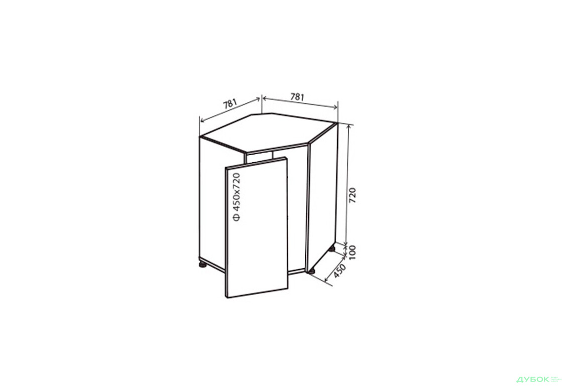 Н34 Тумба угловая мойка Флэт Вип-Мастер - Изображение 1 Изображение 1 - Н34 Тумба угловая мойка Флэт Вип-Мастер