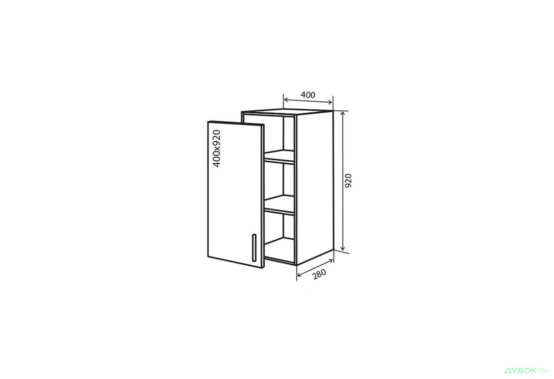В43 Тумба 1Д 40 Флет VIP-master - Зображення 1 Зображення 1 - В43 Тумба 1Д 40 Флет VIP-master