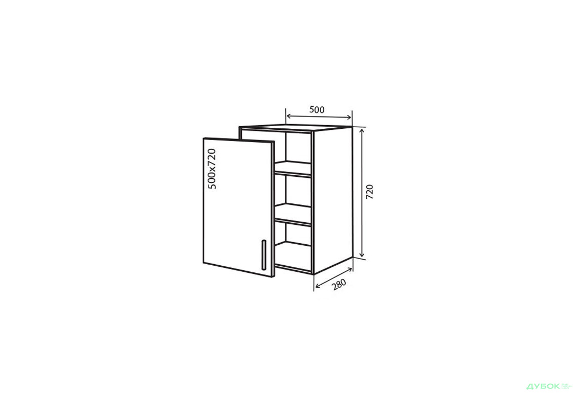 В5 Тумба 1Д 50 Флет VIP-master - Зображення 1 Зображення 1 - В5 Тумба 1Д 50 Флет VIP-master