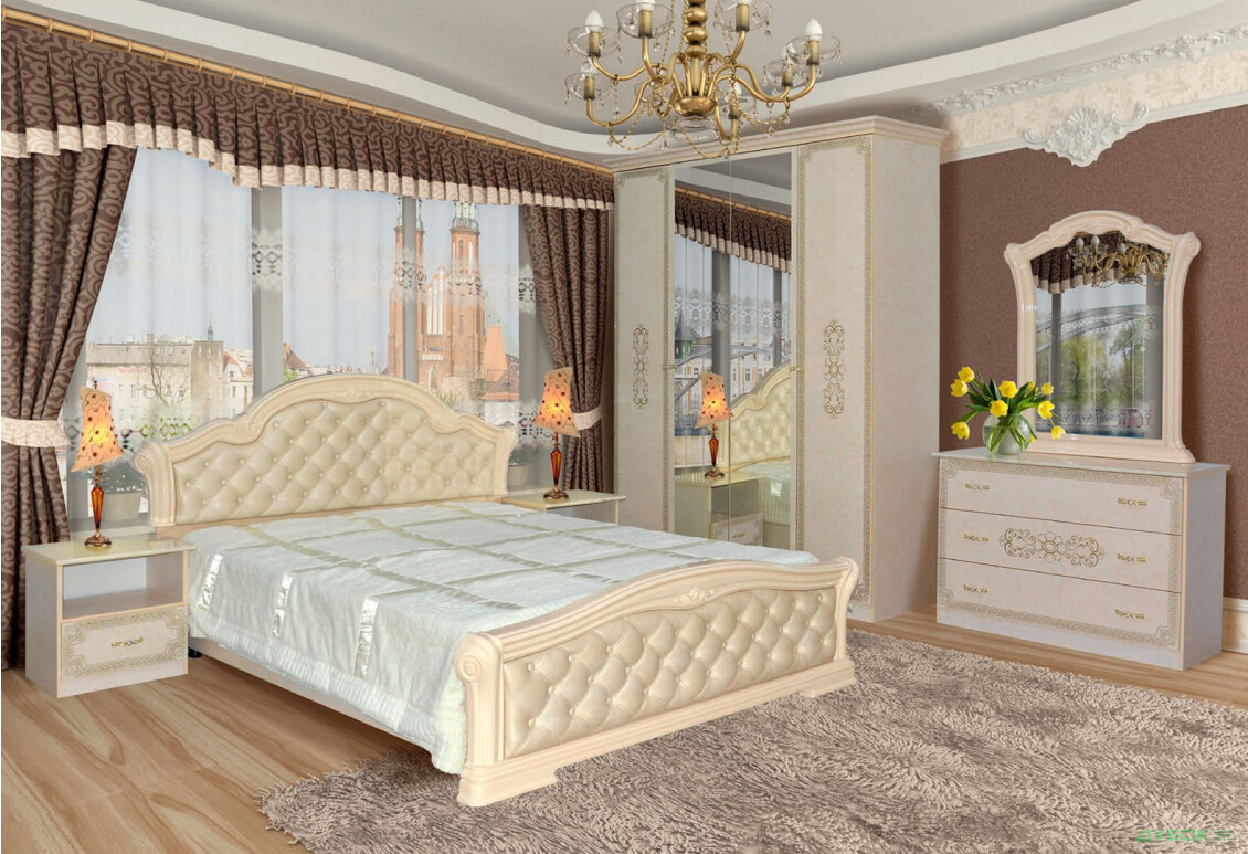Фото 2 - Модульная спальня Венеция Новая Svit Mebliv