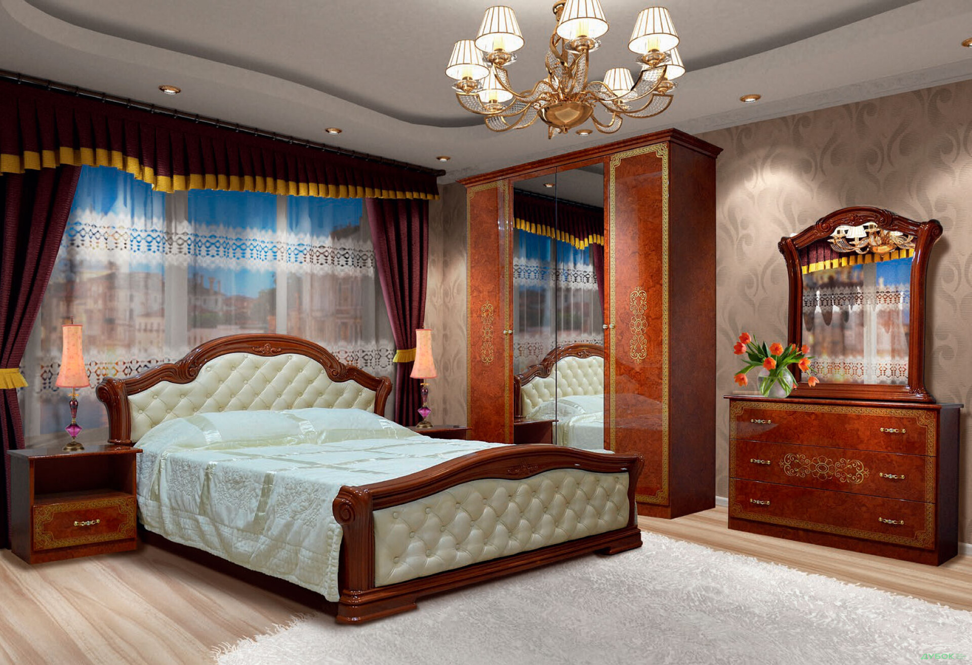 Фото 1 - Модульная спальня Венеция Новая Svit Mebliv
