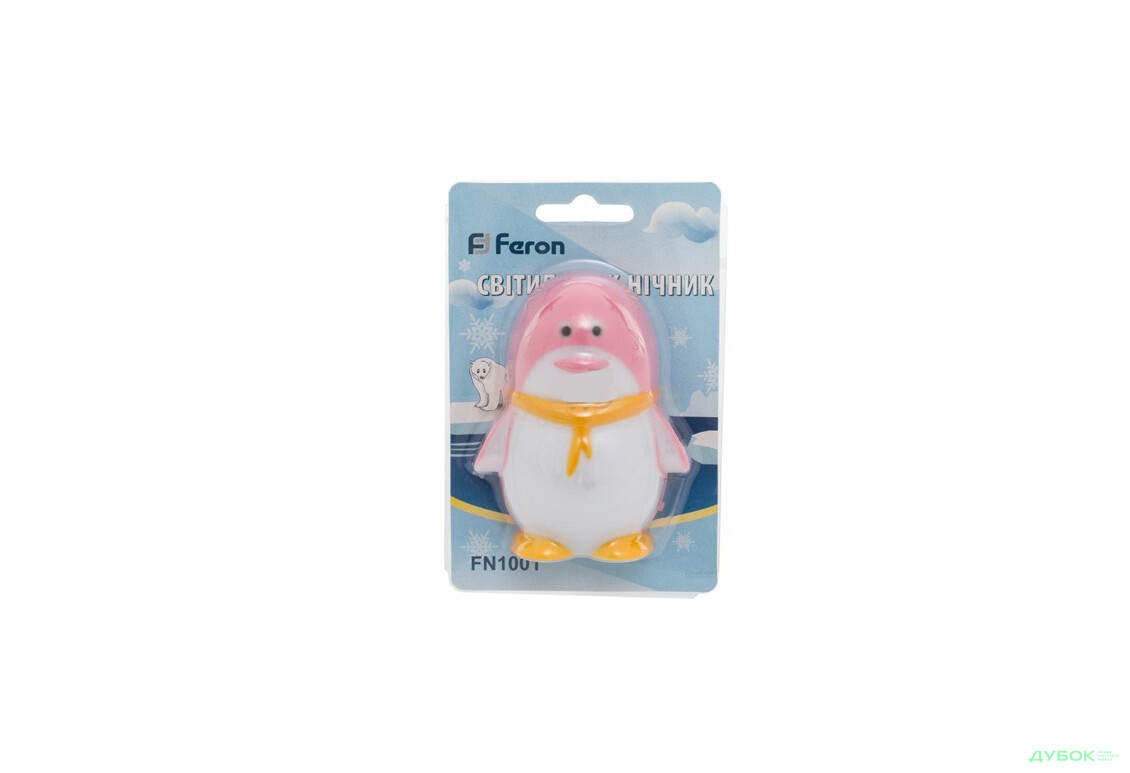 Фото 3 - Ночник FN1001 Пингвин 1.5W (розовый) Ферон