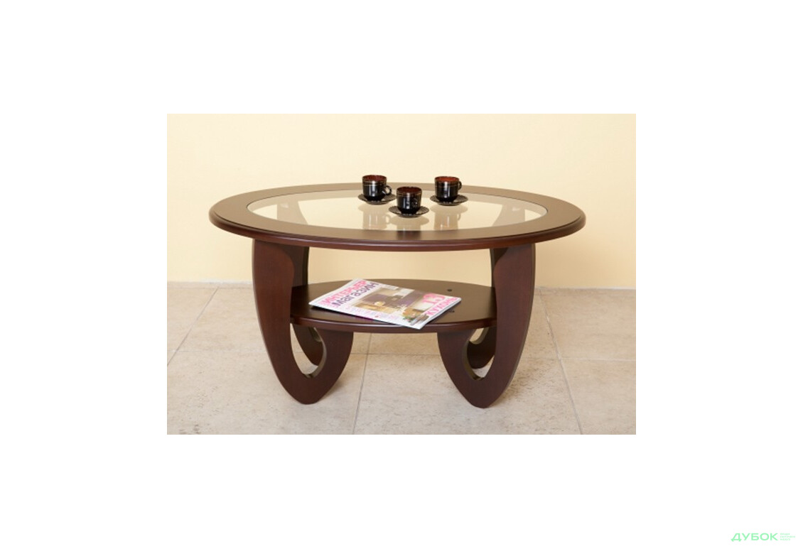 Стол журнальный Тюльпан (орех темный) Модуль Люкс