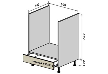 Н12 Тумба для духовки 1Ш Аморе Класік / Amore Classic VIP-master