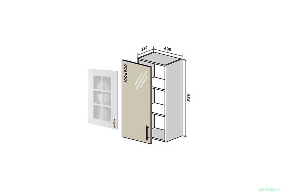 В43 Тумба 1Д 40 Вітрина №2 Аморе Класік / Amore Classic VIP-master - Зображення 1 Зображення 1 - В43 Тумба 1Д 40 Вітрина №2 Аморе Класік / Amore Classic VIP-master