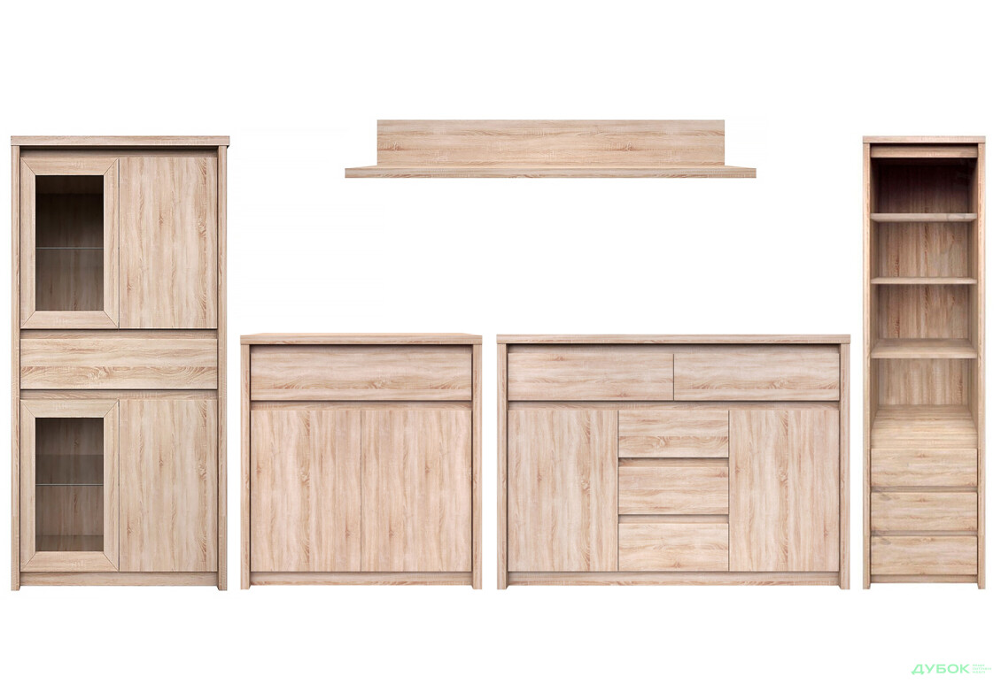 Комплект в гостинную ВМВ Холдинг Нортон ІI Дуб сонома - Изображение 1 Изображение 1 - Комплект в гостинную ВМВ Холдинг Нортон ІI Дуб сонома