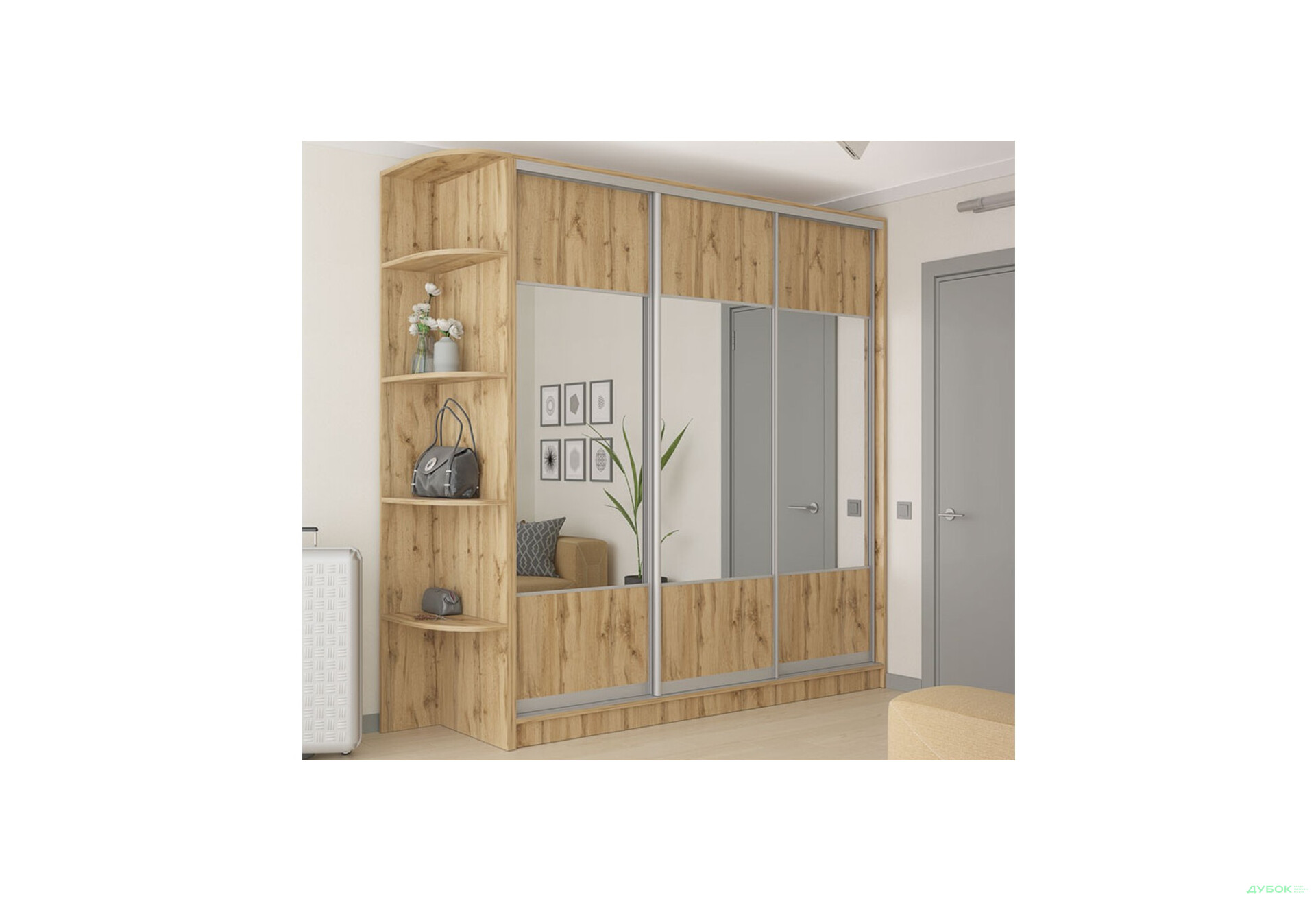 Зображення 9 - Шафа-купе 3Д 2.0 м VIP-master
