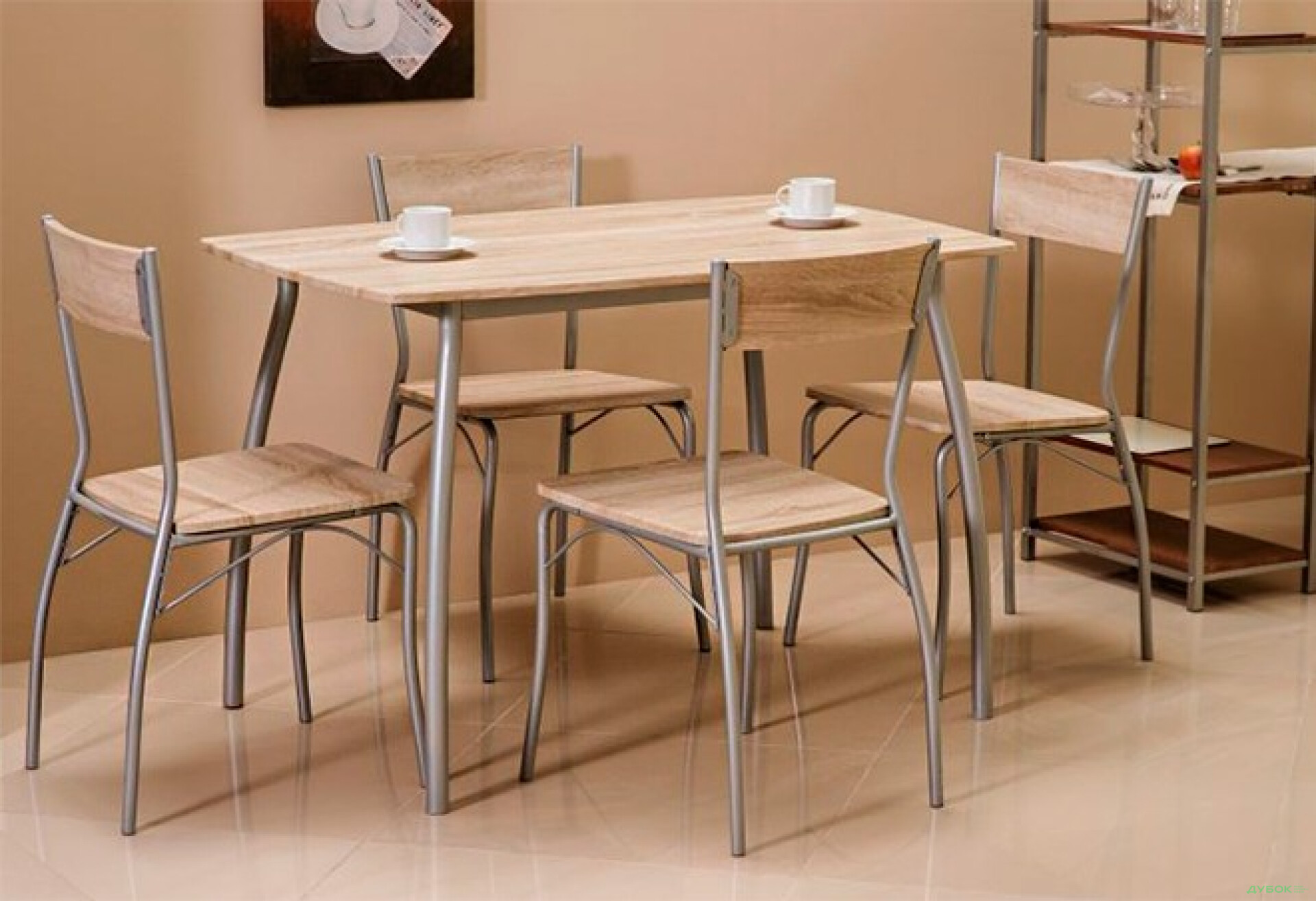 Фото 1 - Комплект Modus стол + 4 стула дуб сонома, арт.MODUSD Signal