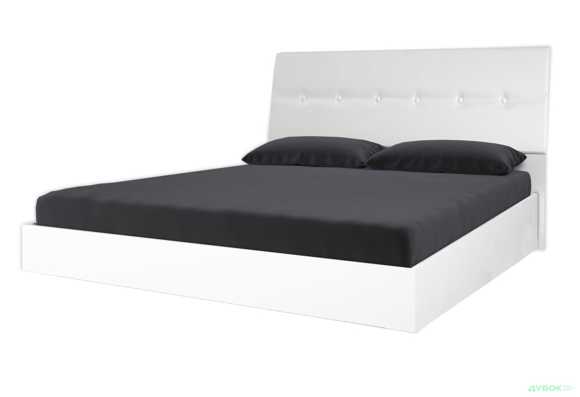 Ліжко MiroMark Рома 160х200 см підйомне з м'якою спинкою, біле