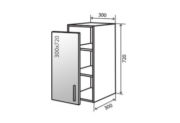 В2 Тумба витрина 1Д 30
