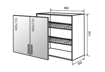 В9 Сушка витрина 2Д 80