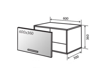 В10 Тумба низкая витрина 60