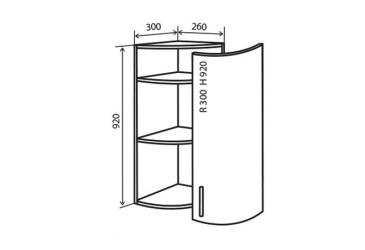В56R+ Полки угловые 92