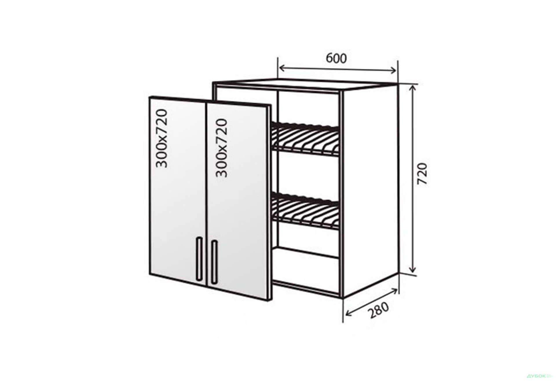 В7 Сушка вітрина 2Д 60 AL Флет VIP-master - Зображення 1 Зображення 1 - В7 Сушка вітрина 2Д 60 AL Флет VIP-master