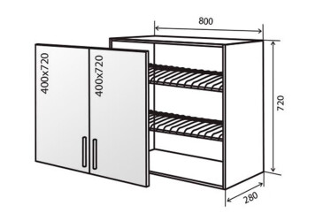 В9 Сушка вітрина 2Д 80 AL