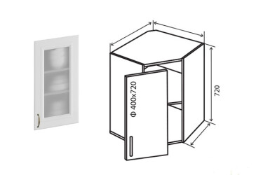В14 Тумба кутова 1Д Вітрина №1 Аморе Класік Люкс / Amore Classic Luxe VIP-master