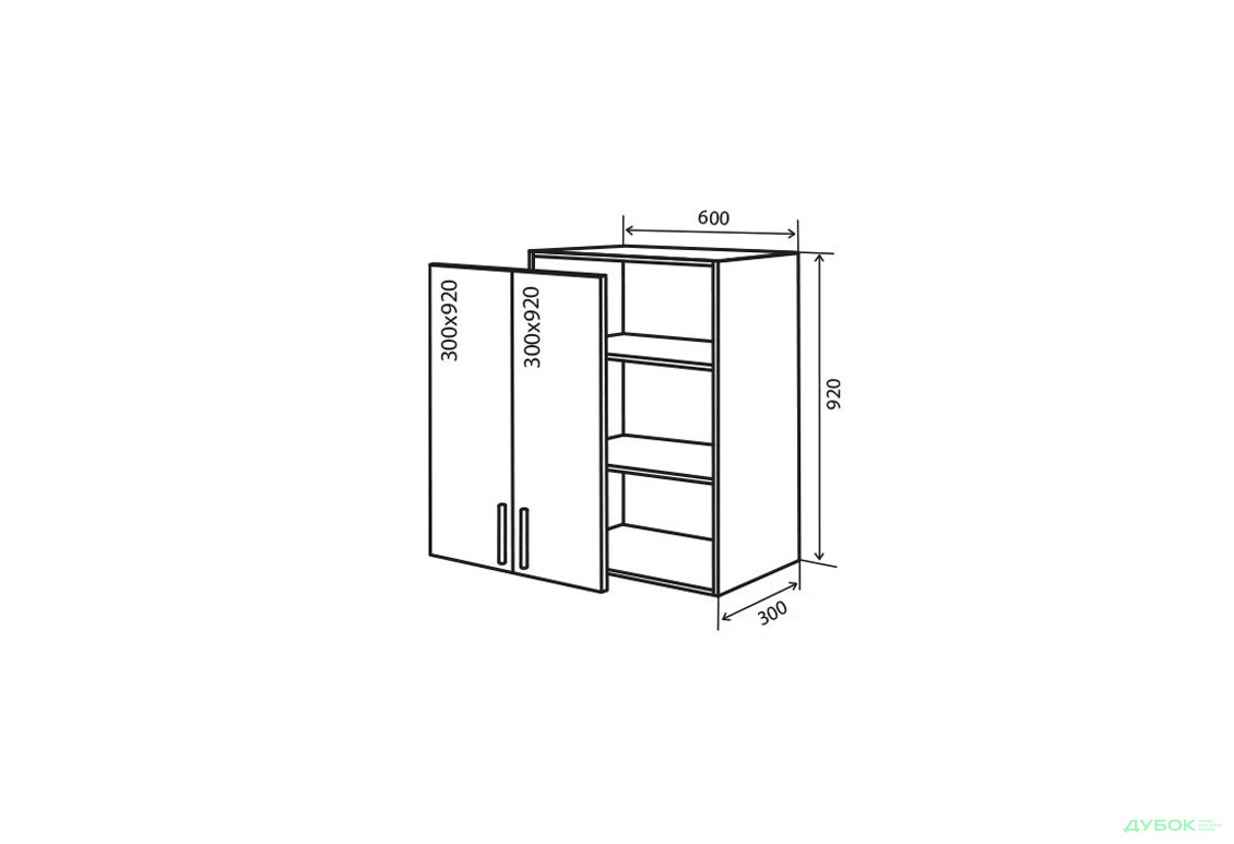 В46 Тумба 2Д 60 Альта Люкс / Alta Luxe VIP-master - Зображення 1 Зображення 1 - В46 Тумба 2Д 60 Альта Люкс / Alta Luxe VIP-master