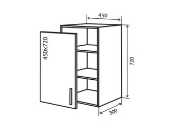В4 Тумба 1Д 45 Колор-міх Люкс VIP-master