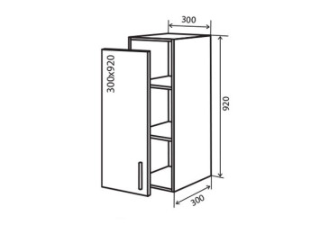 В42 Тумба 1Д 30 Колор-міх Люкс VIP-master