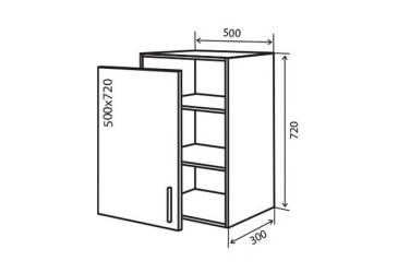 В5 Тумба 1Д 50 Колор-міх Люкс VIP-master