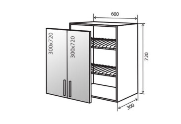 В7 Сушка вітрина 2Д 60 Грація Люкс VIP-master