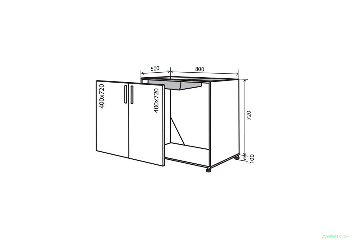Н14 Тумба мийка 2Д 80 Грація Люкс VIP-master - Зображення 1 Зображення 1 - Н14 Тумба мийка 2Д 80 Грація Люкс VIP-master