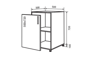 Н5 Тумба 1Д 50 Максіма Люкс VIP-master
