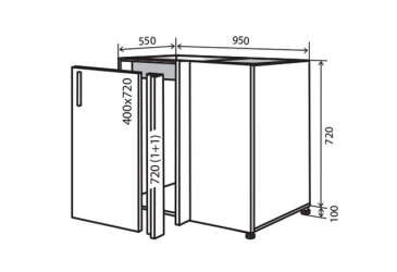 Н15 Заглушка мийка 1Д 95 Альбіна Люкс VIP-master