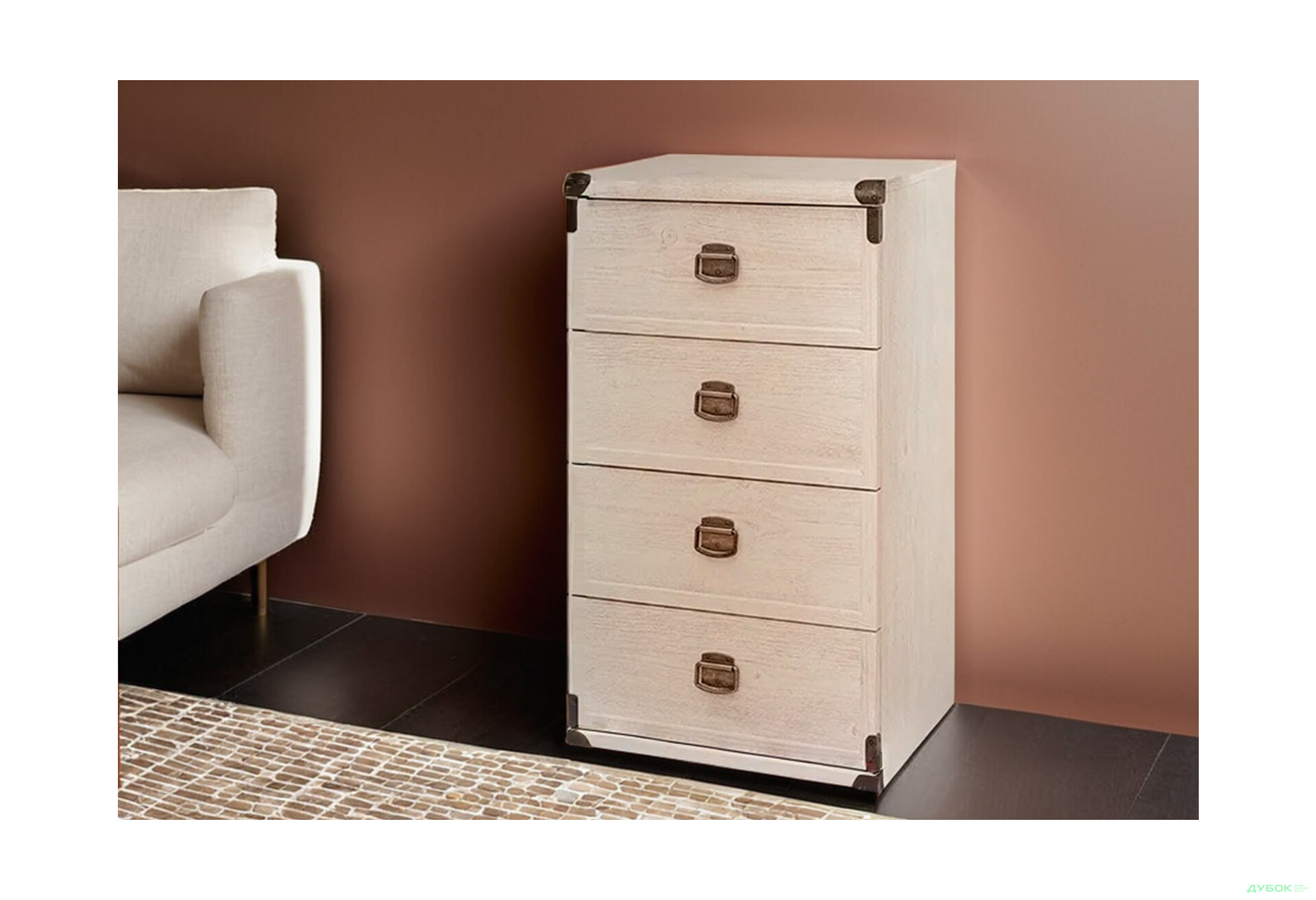 Комод ВМК Индиана (Монтана) с 4 ящиками 50 см - Изображение 2 Изображение 2 - Комод ВМК Индиана (Монтана) с 4 ящиками 50 см