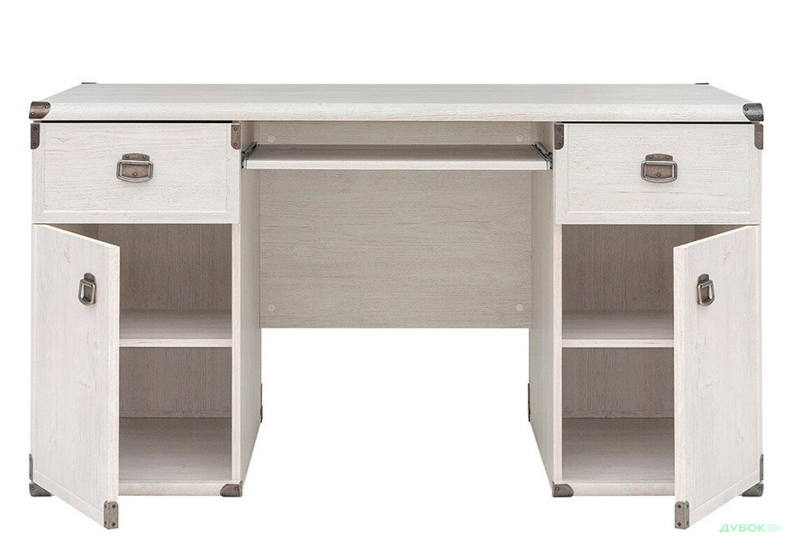 Стіл письмовий ВМК Індіана (Монтана) 140x65 см з тумбами, шухлядами та полицею - Зображення 2 Зображення 2 - Стіл письмовий ВМК Індіана (Монтана) 140x65 см з тумбами, шухлядами та полицею
