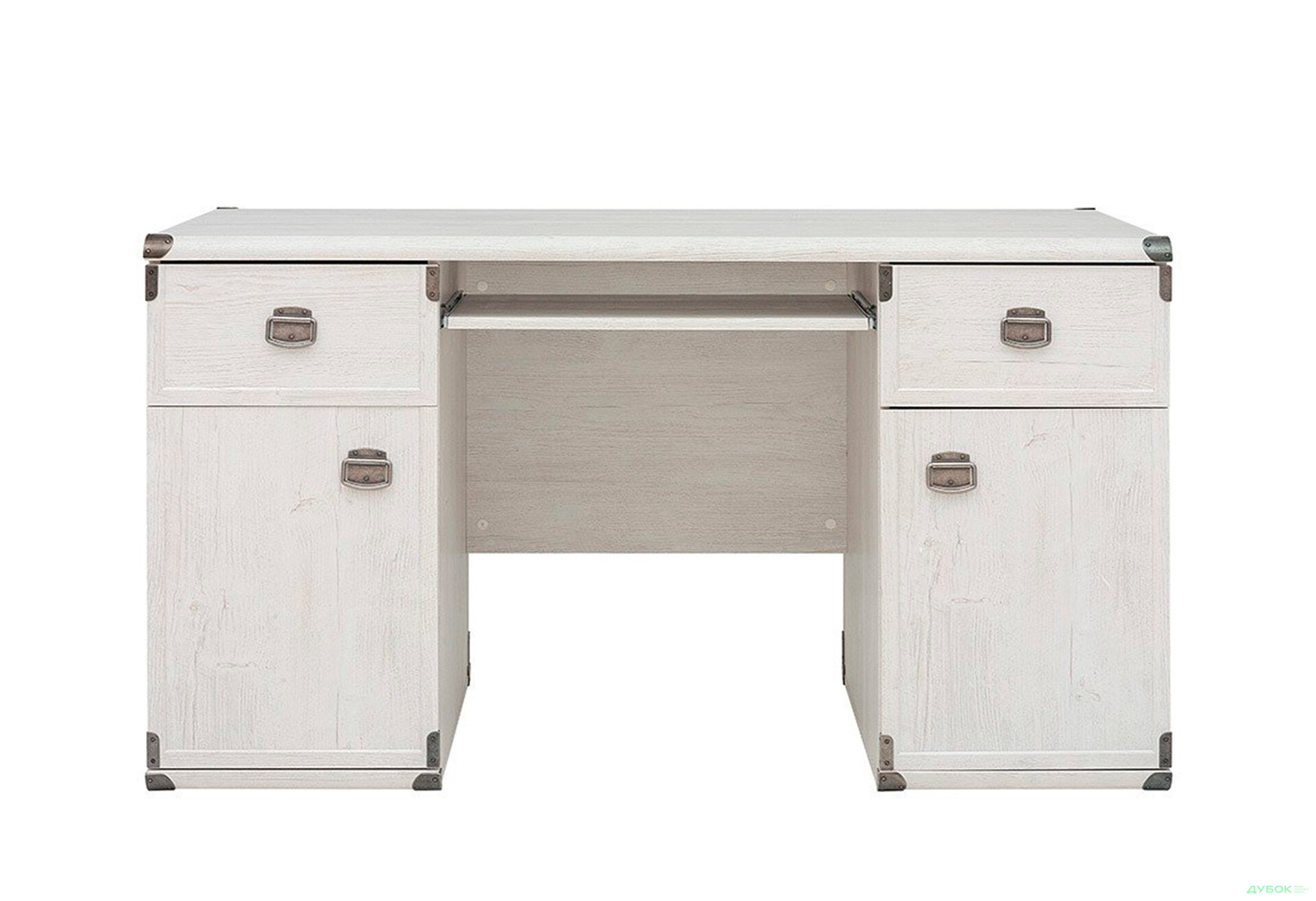 Стіл письмовий ВМК Індіана (Монтана) 140x65 см з тумбами, шухлядами та полицею - Зображення 1 Зображення 1 - Стіл письмовий ВМК Індіана (Монтана) 140x65 см з тумбами, шухлядами та полицею