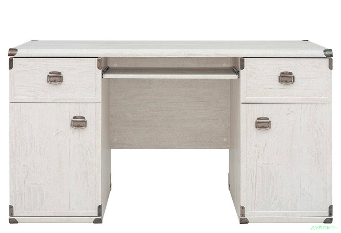 Стіл письмовий ВМК Індіана (Монтана) 140x65 см з тумбами, шухлядами та полицею - Зображення 1 Зображення 1 - Стіл письмовий ВМК Індіана (Монтана) 140x65 см з тумбами, шухлядами та полицею