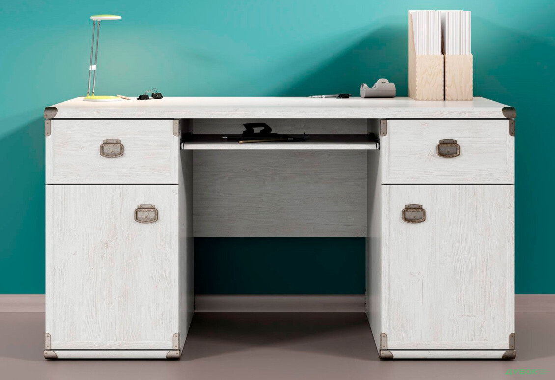 Стіл письмовий ВМК Індіана (Монтана) 140x65 см з тумбами, шухлядами та полицею - Зображення 6 Зображення 6 - Стіл письмовий ВМК Індіана (Монтана) 140x65 см з тумбами, шухлядами та полицею