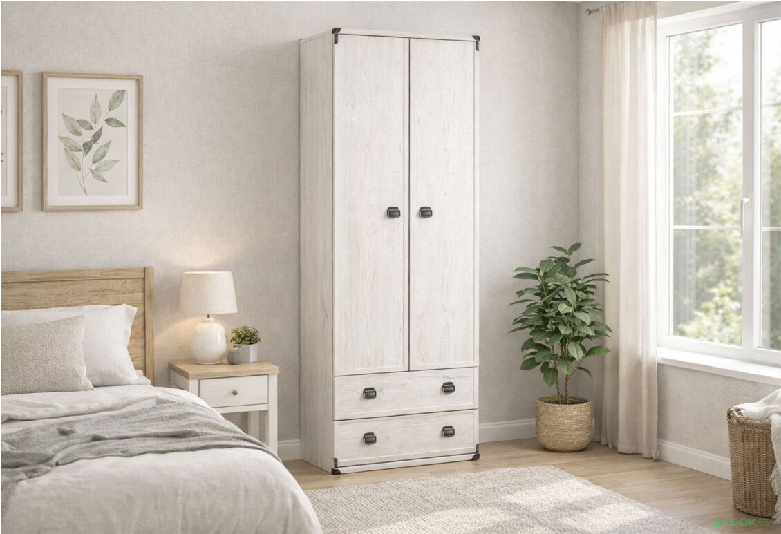 Зображення 2 - Шафа ВМК Індіана (Монтана) 2-дверна з 2 шухлядами 80 см