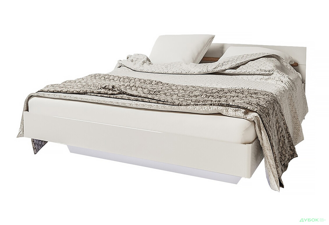 Ліжко Світ Меблів Бянко (без вкладу) 160х200 см з підсвіткою, біле