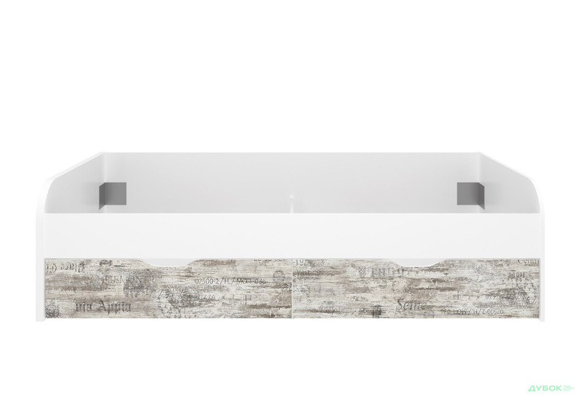 Кровать VMV holding Памп 90х200 см (без вклада), белый/кантри лейбл - Изображение 2 Изображение 2 - Кровать VMV holding Памп 90х200 см (без вклада), белый/кантри лейбл