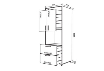 Н21 Пенал 2Д2Ш 233 Альбина Люкс Вип-Мастер