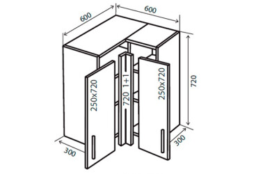 В18 Тумба угловая 60х60 Аморе Классик Люкс / Amore Classic Luxe Вип-Мастер