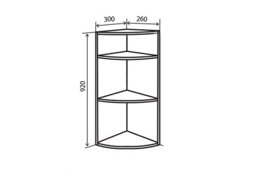 В56R Полки угловые 92
