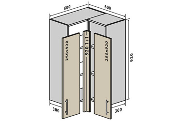 В58 Тумба угловая 60х60