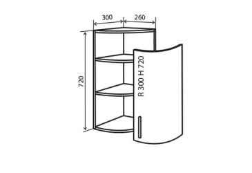 В15R+ Полиці кутові 72
