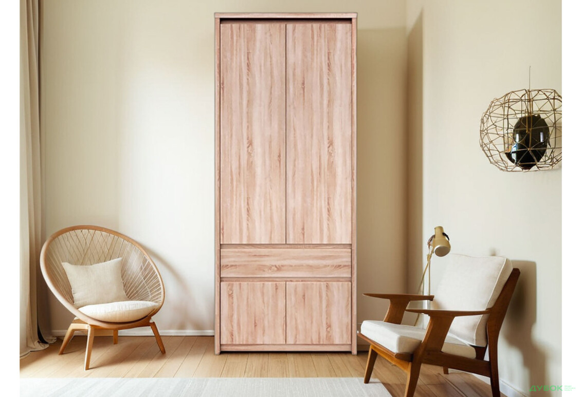 Шафа VMV holding Нортон 4-дверна з шухлядою 66 см Дуб сонома - Зображення 2 Зображення 2 - Шафа VMV holding Нортон 4-дверна з шухлядою 66 см Дуб сонома