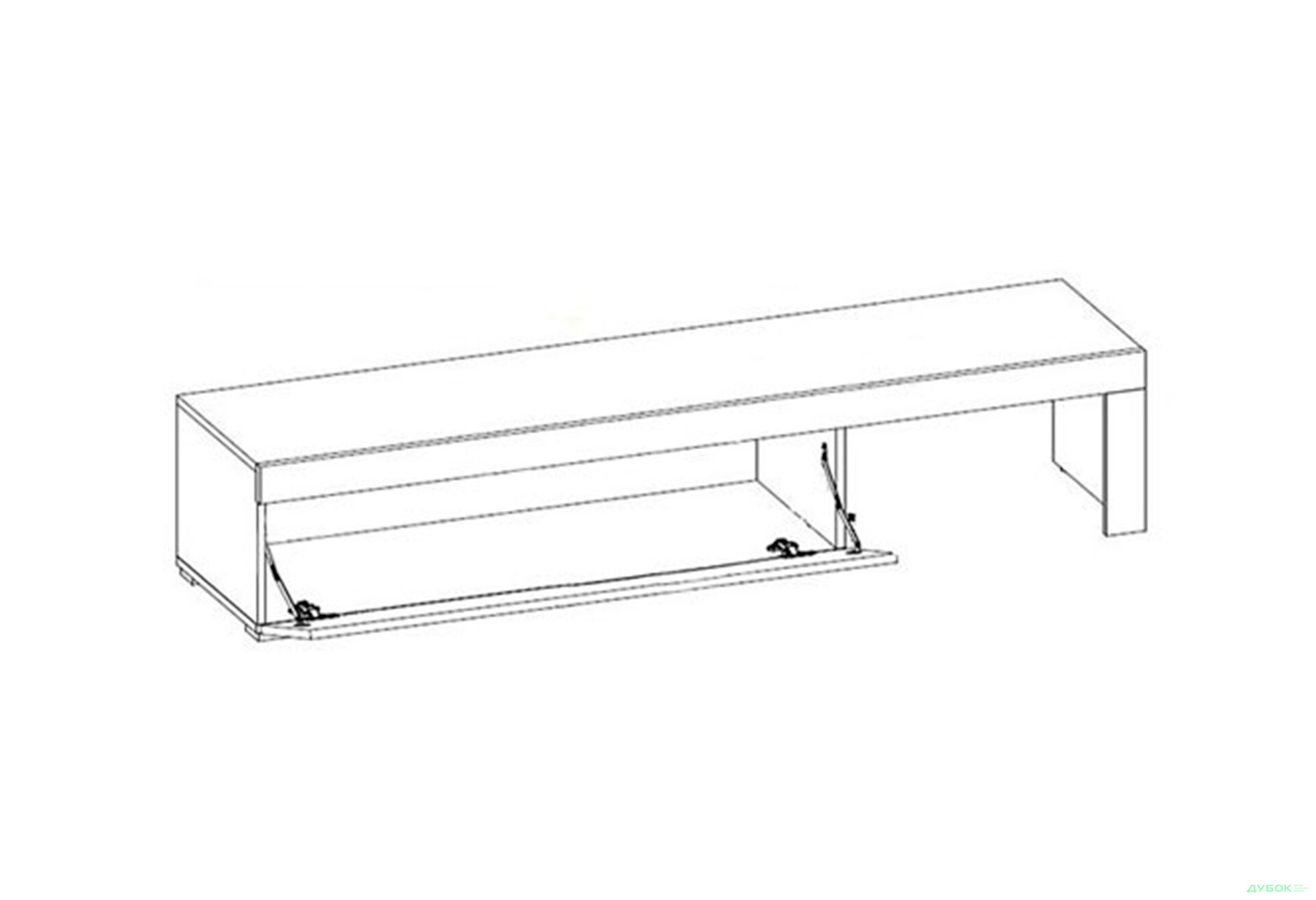 Зображення 3 - Комплект стінка з вітриною Гербор Пола 215 см Дуб сонома/Білий