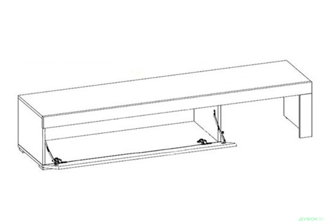 Зображення 3 - Комплект стінка з вітриною Гербор Пола 215 см Дуб сонома/Білий