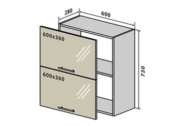 В20 Тумба вітрина 60 МоДа / MoDa VIP-master