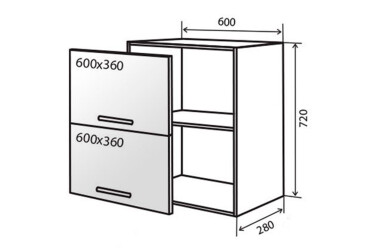 В20 Тумба вітрина AL 60 Флет VIP-master
