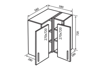 В18 Тумба кутова 58