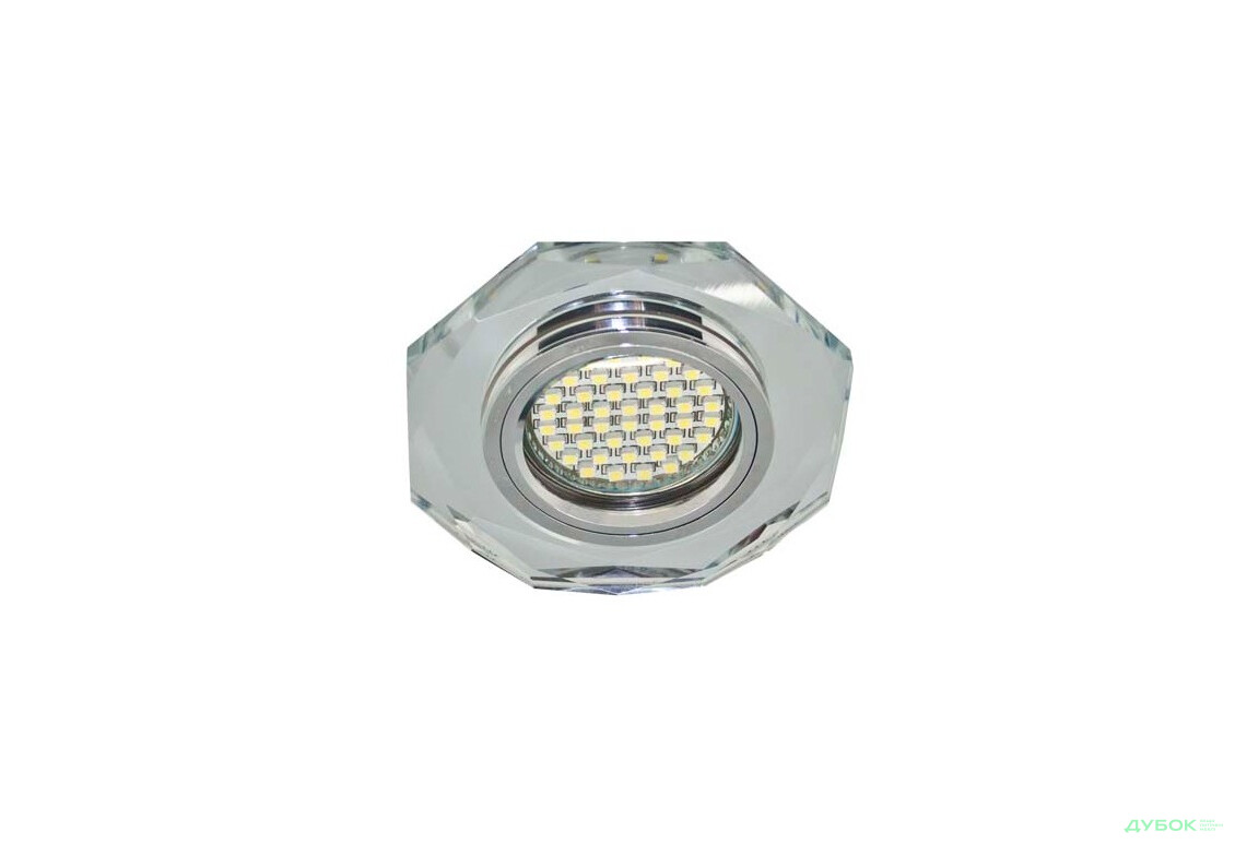 Светильник точечный 8020-2 MR16 серебро серебро с led подсветкой Feron