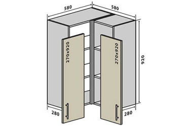 В58 Тумба угловая 58